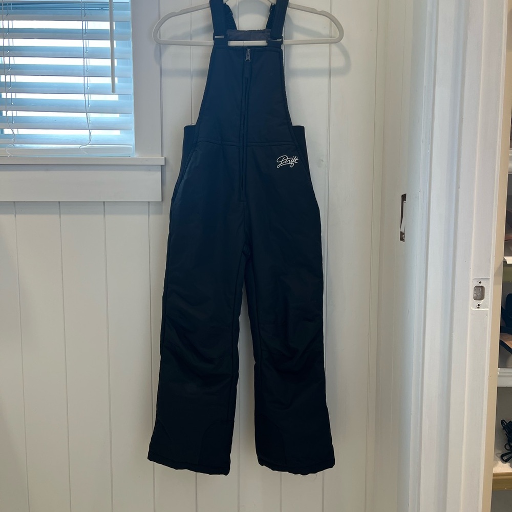 Cozy Black Kids Overalls for snow